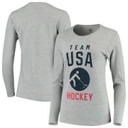 Team USA Women's 2018 Winter Olympics Hockey Team Sport Pictogram Long Sleeve T-Shirt - Heather Gray
