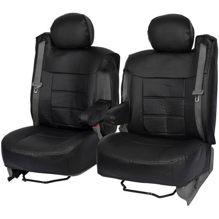 BDK PU Leather Seat Covers for SUV and Pick up Trucks, Arm Rest and Built-In