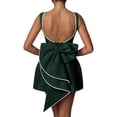 thumbnail image 1 of Vestido de cóctel Aosadin Satin Classy Modest Mini Peacock 28W, 1 of 6