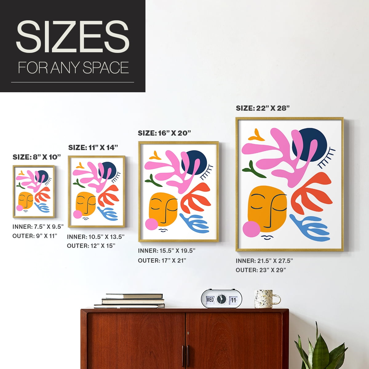 Matisse CDXL in Gold Solid Wood Framed Print No Nail Hanging