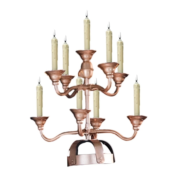 Candelabro para danza del vientre, accesorio de baile, desmontable, accesorio para presentaciones escénicas, tocado, candelabro, con 9 velas de Vela de goteo