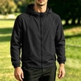 thumbnail image 2 of WRKEKC Lightweight Hooded Windbreaker for Men Quick Dry Zip-Up Casual Outerwear with Elastic Cuffs for Everyday Outdoor Activities, 2 of 9