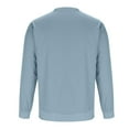 thumbnail image 6 of Sookity Mens Loose Fit Long Sleeve Shirts Solid Color Big and Tall Elastic Pullover Tops with Chest Pockets Mens Shirts Long Sleeve Casual Light Blue,XL, 6 of 7