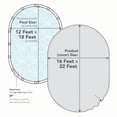 thumbnail image 4 of Winter Swimming Pool Cover for 12 ft x 18 ft Aboveground Oval Pool Size, Deluxe Choice Series, Solid Material, Color - Ocean Blue, Pool Cover Choice 581218-4CHOICE, 4 of 4