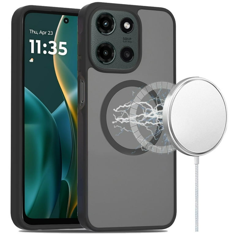 Compatible with Motorola ThinkPhone 25 Case Cover,Compatible with MagSafe,Compatible with Motorola Edge 50 Neo/Moto S50 5G Built-in Magnetic Anti-Shock Cell Phone Case Black