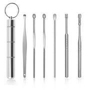 Pinkiou Ear Pick Ear Cleaner, Ear Wax Remover, Ear Cleansing Tool Set, Ear Curette Ear Wax Remover Tool with a Storage Box - Set of 6