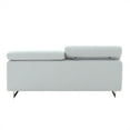 thumbnail image 5 of Pasargad Home Serena Modern Silver Loveseat with Stainless Steel Legs with Adjustable Headrests, 5 of 7