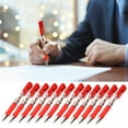thumbnail image 3 of Neutral 12Pcs Rollerball Pen Non-Slip Soft Rubber Handle Plastic Press On Type School Office Stationery 0.5mm, 3 of 7