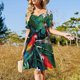 thumbnail image 4 of Vestido de manga corta con estampado de loros tropicales, vestidos de noche para mujer, ropa de mujer, novedades, vestido de fiesta., 4 of 7