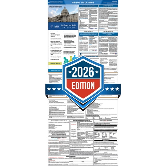 Corporate Labor Law Posters :: 2026 Maryland State & Federal Labor Law Posters - All in one [Plain Paper-English]