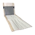 thumbnail image 2 of Silla plegable para playa, camping, balcón, tienda de campaña, asiento de ocio, multifuncional, compacta, para exteriores, playa, reclinable, silla de Beige Blanco, 2 of 8