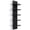 Black, variant on 5 Tier Wall Shelf Unit, Black Wall Shelf, Multifunctional Display Floating Shelf, Bedroom and Home Decor Organizer