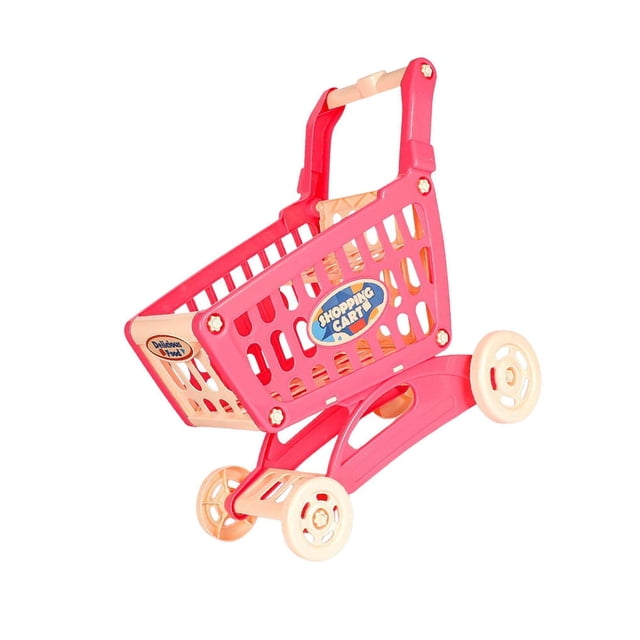 Chariot à Main de Supermarché pour 3 Ans Jeu de Rôle et Plus Filles et Garçons Éducation Précoce Rouge