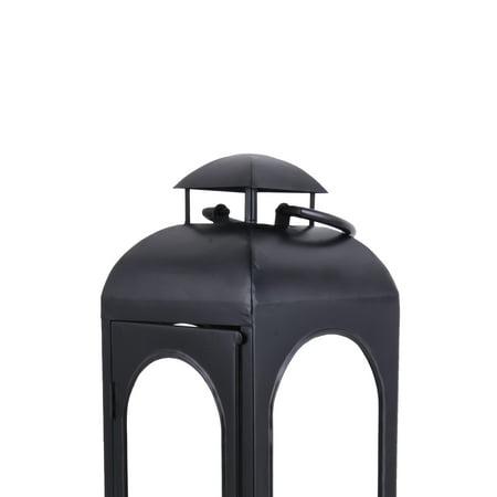Better Homes & Gardens Black Metal Lantern Candle Holder, 18", Medium