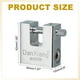 thumbnail image 2 of Candados de acero inoxidable Uxcell, candado de alta seguridad con llave diferente, grillete en forma de D con llaves 1-9/16", 2 of 7
