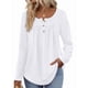 thumbnail image 2 of Camisas de Larga para Mujer, Conjuntos de Otoño, Cuello Redondo, Túnicas Casuales, Blusas de Moda, Ropa de Moda. XXL, 2 of 6
