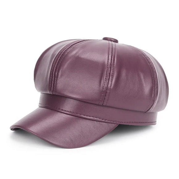 New Women PU Leather Berets Cap Hat Black Red Outdoor Adjustable Female Autumn Winter Casual Lady Cap Hat For Women ,Premium Material