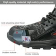 thumbnail image 6 of Work Shoes Men's Safety Shoes Breathable Non-Slip Steel Toe Cap Shoes Lightweight Anti-Smashing 5.5-10.5, 6 of 8