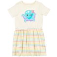 thumbnail image 3 of Inktastic Cute Octopus Blue with Star Girls Toddler Dress, 3 of 5