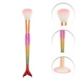 thumbnail image 3 of Unique Bargains 4 Pcs Portable Mermaid Makeup Brush Set for Bathroom Pink Plastic Handle Nylon Hair, 3 of 5