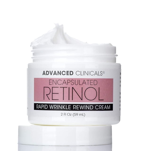 Crema Antiarrugas de Retinol Encapsulada Advanced Clinicals Loción Facial Natural para Líneas de Expresión 2 Fl Oz Advanced Clinicals AC-854532