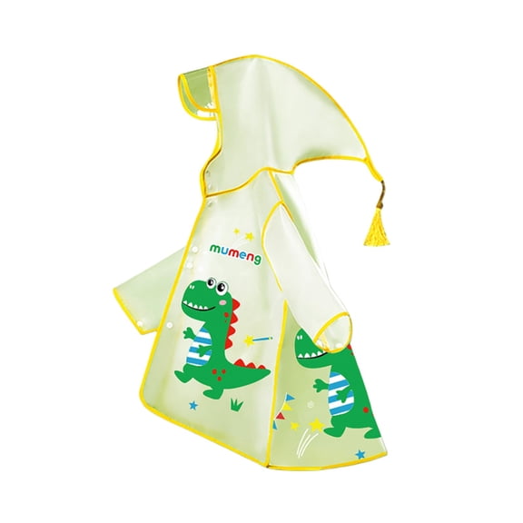 LIZENG Boys Girls Dinosaur Rain Coat for Kids Lightweight Waterproof Rain Jacket Poncho with Hood Child Reusable Rainproof Gear