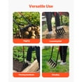 thumbnail image 3 of KFFKFF 5-Tine Broad Fork with Dual Fiberglass Handles, Durable Garden Tool with Ergonomic U-Shaped Design, Ideal for Soil Aeration, Composting, and Transplanting, 3 of 9