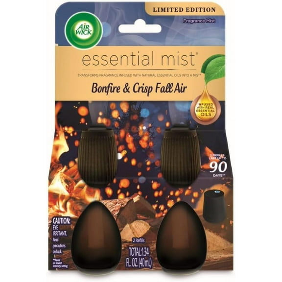 Essential Mist – Twin Refill Bonfire & Crisp Fall Air, 2 Refills