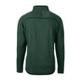 thumbnail image 3 of Men's Cutter & Buck  Heather Green Notre Dame Fighting Irish Alumni Logo Mainsail Sweater-Knit Half-Zip Pullover Jacket, 3 of 3