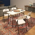thumbnail image 2 of COSCO Solid Resin Plastic Folding Chair, Indoor/Outdoor, Double Braced, White, 4-Pack, 2 of 9