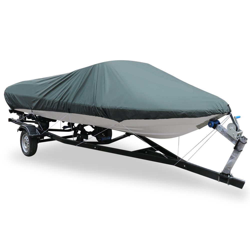 1618ft VHull 210D Boat Cover Waterproof Trailerable Gray Walmart