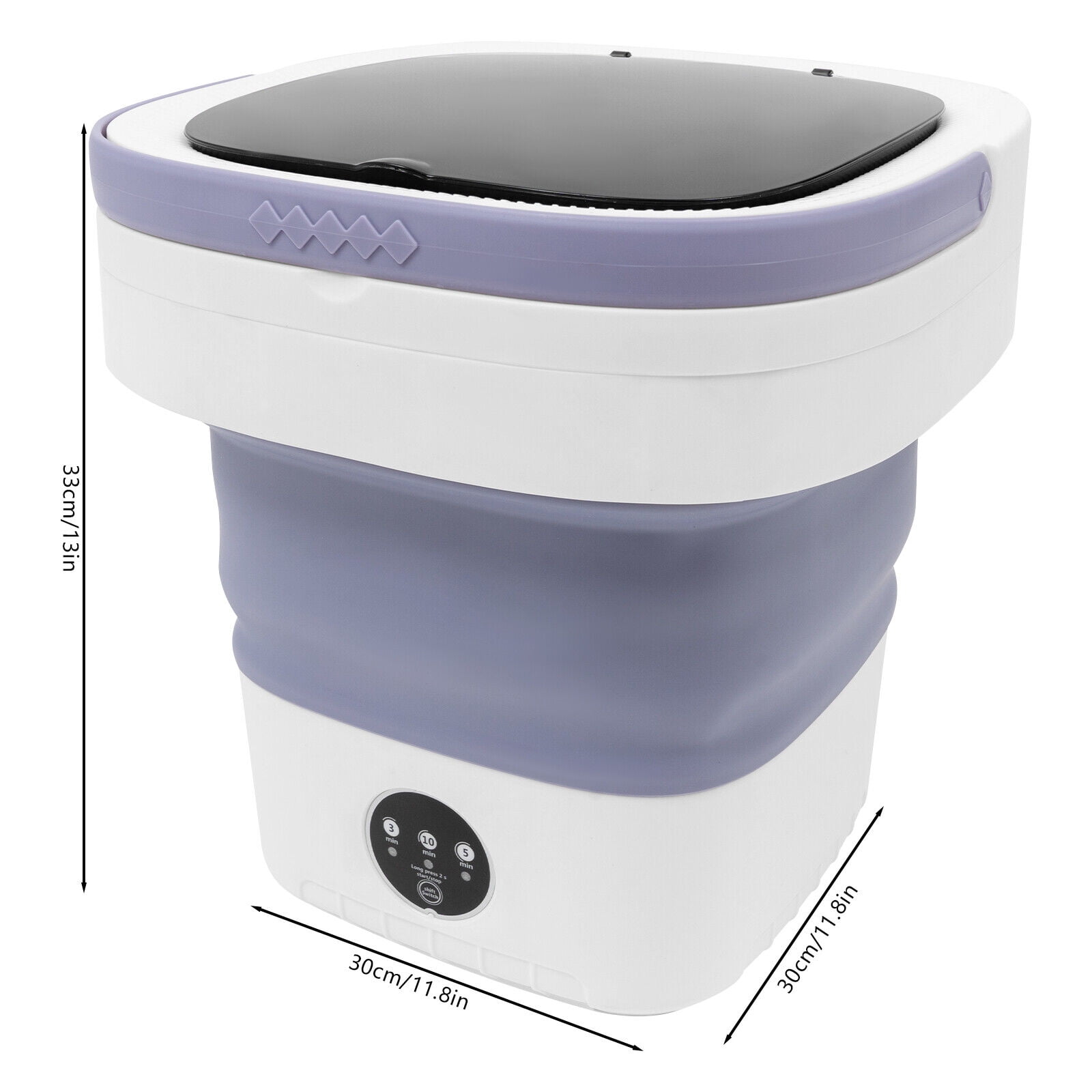 12L Portable Washing Machine 36W Mini Washer Foldable Travel Camping Small Washe