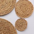 Naiyafly Round Woven Placemats For Dining Table, Water Hyacinth Straw