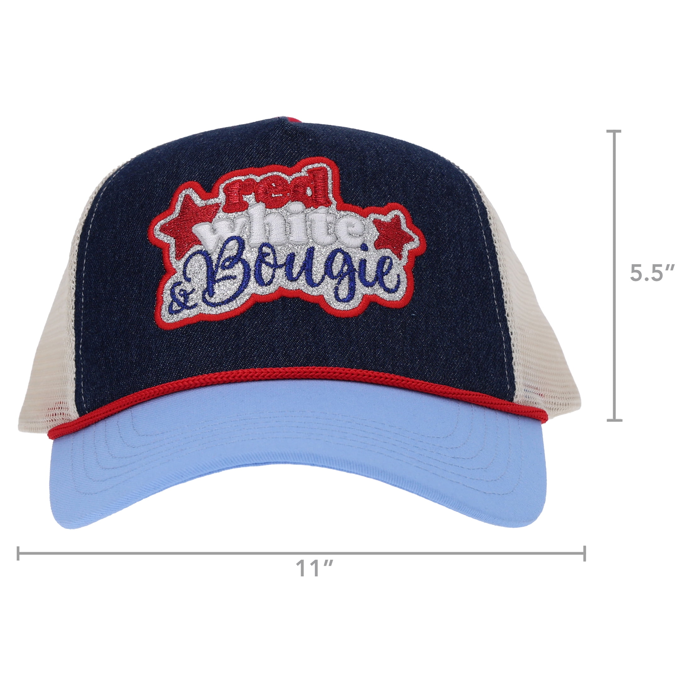 Way To Celebrate Red White And Bougie Patriotic Trucker Hat For Adults