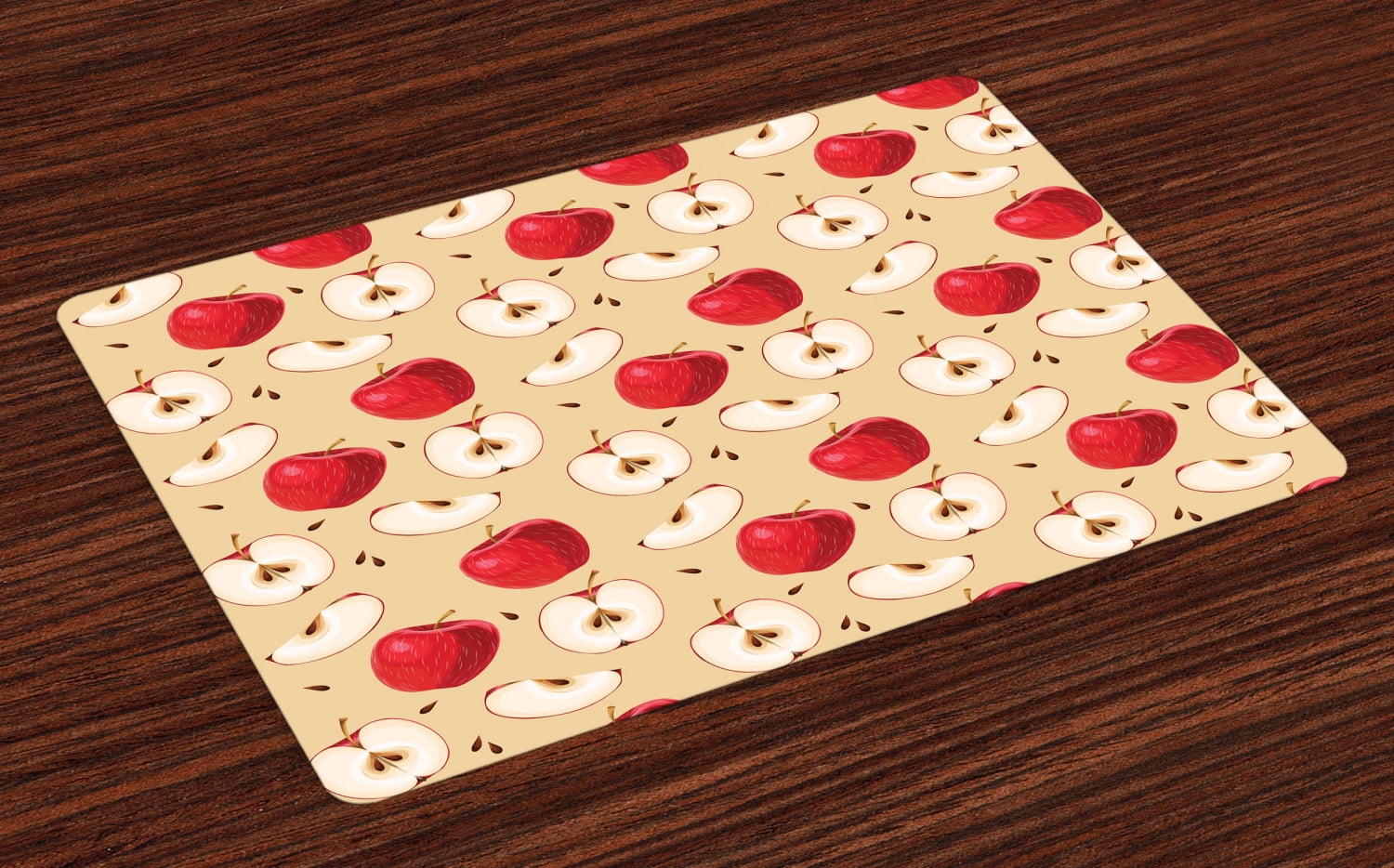 apple kitchen table mats
