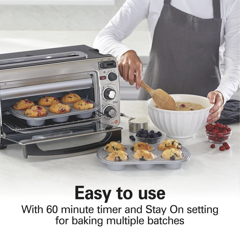 Hamilton Beach 2-in-1 Toaster Oven & Toaster Combo, Stainless Steel photo 5