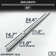 thumbnail image 5 of Synergee 1" Olympic Barbell Standard Weightlifting Barbell. 7-foot Bar Weighing 8.7 KG/19.2LB. Compatible with 1”-Opening Plates., 5 of 6