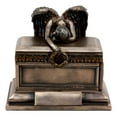 thumbnail image 6 of Ebros Bronzed Weeping Angel Holding Wreath Jewelry Box Small Urn Figurine 6"Long, 6 of 6