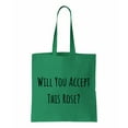 thumbnail image 1 of Will You Accept This Rose, The Bachelor Cotton Canvas Re-Usable Shopping & Carry-All Tote Bag, 1 of 3