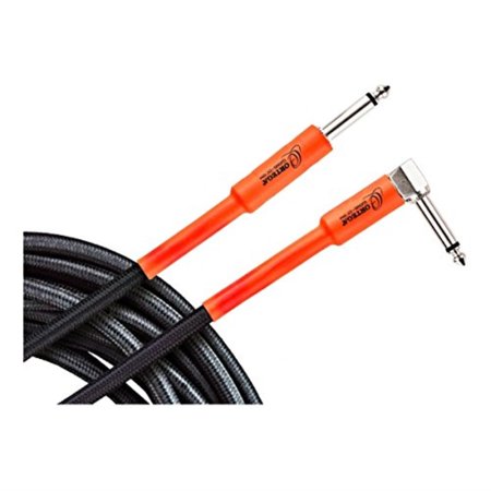 Guitar Instrument Braided Cable 1/4" Straight / Right-Angle Jacks