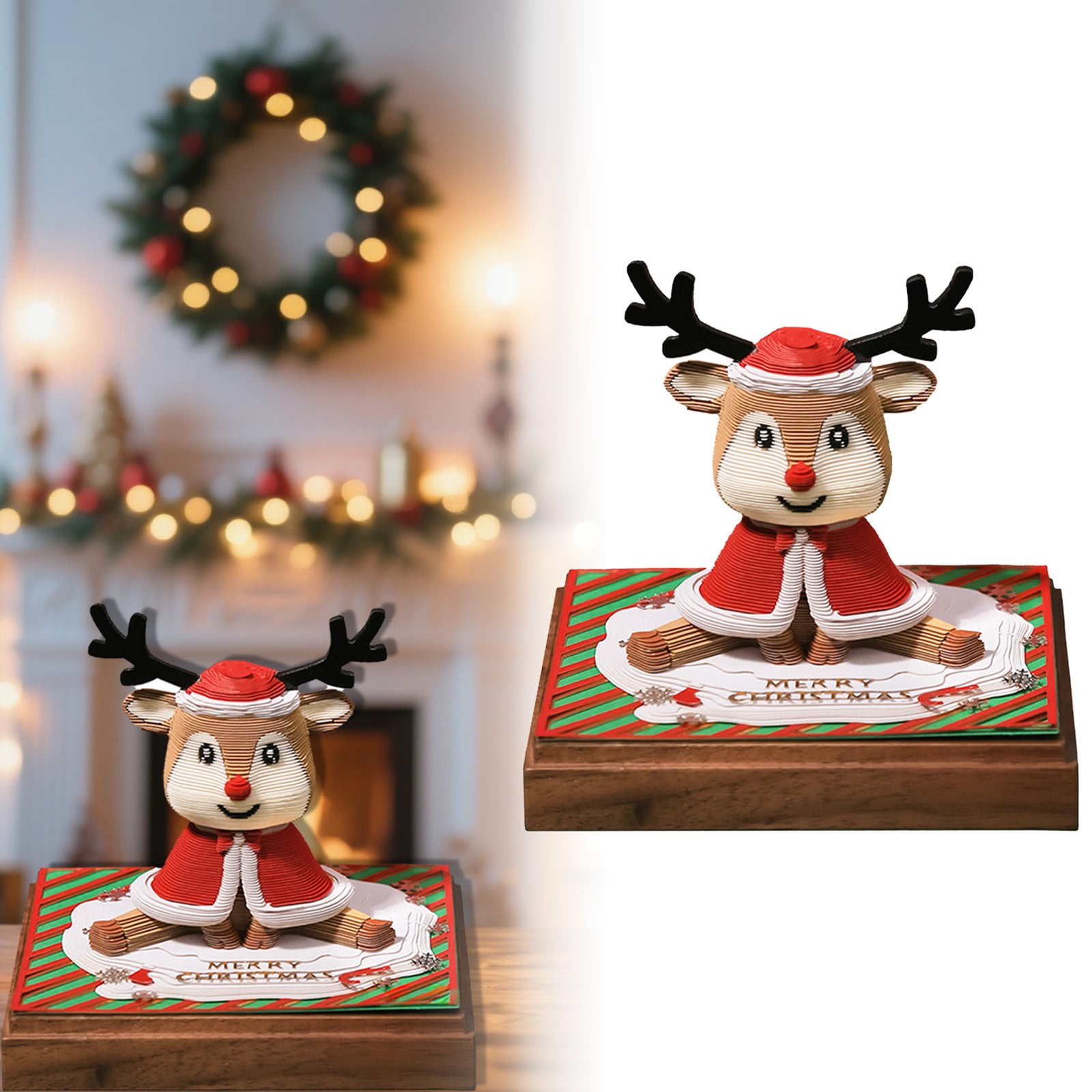 Gnwei 3D Calendar 2026,Timepiece Calendar 2026,3D Art Memo Pad Notepad Desktop Decor,Tear Away Paper Sculpture Artwork for Sticky Note Record,DIY Christmas Gift