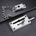 thumbnail image 2 of Cerradura de seguridad de puertas con cadena de acero inoxidable, cerradura antirrobo plateada, deslizante sólido para casa, Hotel, protección confiable para la familia, 1 Uds., 2 of 4