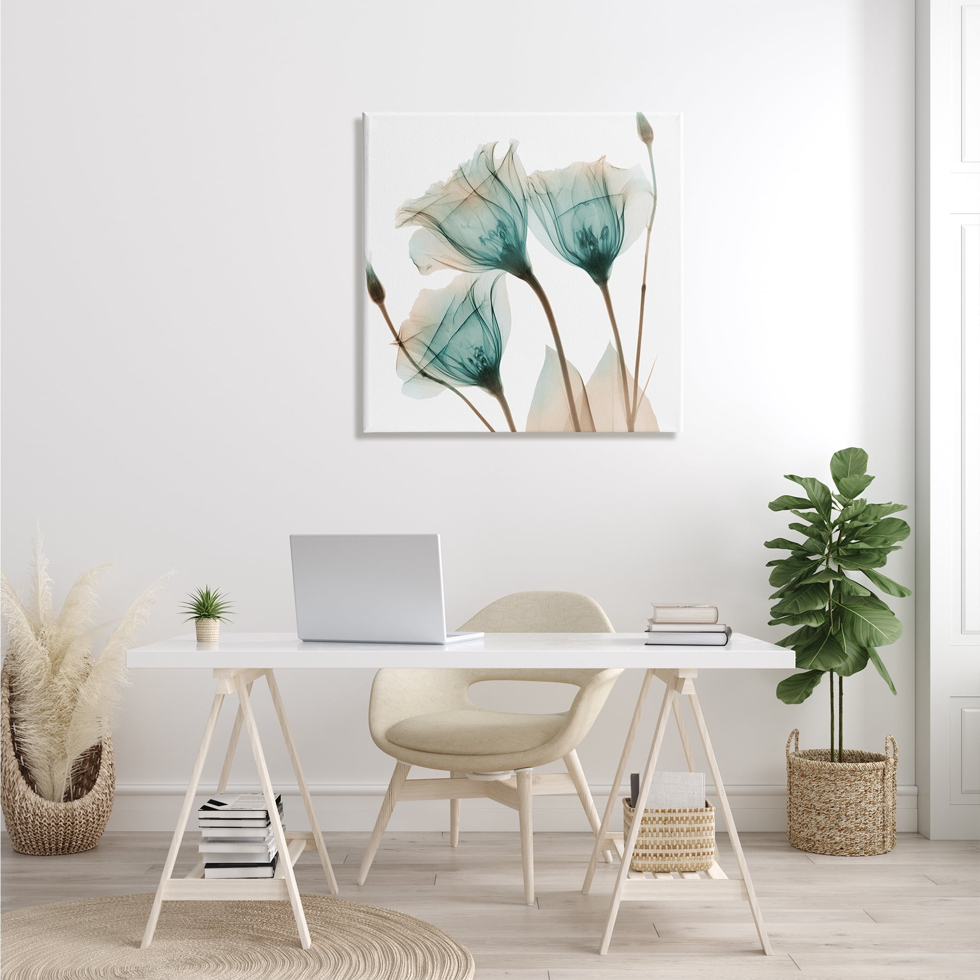 Stupell Industries Spring Tulip Florals Translucent Plant Botanical & Floral Photography Gallery Wrapped Canvas Print Wall Art, 30 x 30