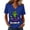 Blue, variant on Womens Halloween Shirts V Neck Tee Short Sleeve Zombie Hand Rising From Graveyard Graphic Casual Spooky Party Top,Black(XXXL)
