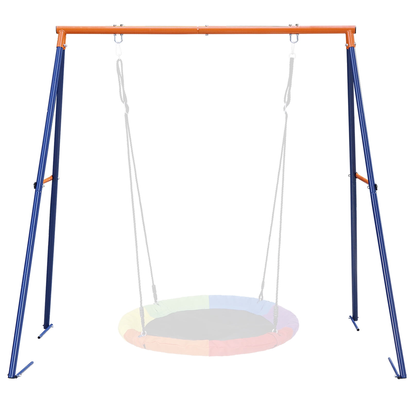 EOSAGA Kids Outdoor A Frame Swing Set Large Heavy Duty Metal Swing Stand 74 Height 91.3 Length Frame 