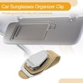 thumbnail image 3 of Unique Bargains Car Sunglasses Clip Universal Sun Visor Sunglasses Holder for Car Metal Suede Beige 9.5x5.3cm 1 Pcs, 3 of 7