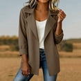 thumbnail image 2 of Jackets for Women Solid Color Spring Autumn Casual Button Down Long Sleeved Windbreaker Coat Fall Winter Track Jackets with Pockets 2026 Fall Coat Tops, 2 of 7