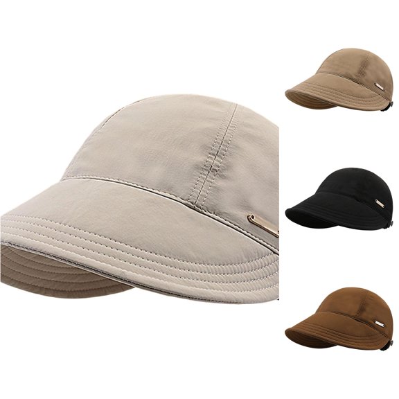Women Packable Wide Brim Summer Hat Floppy Visor Foldable for Travel Beach Outdoor Reversible Bucket Hat