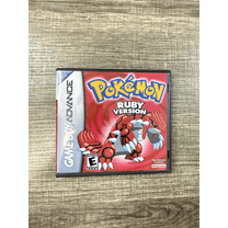Pokemon Ruby Version Video Game with Case for Gameboy Advance Gba