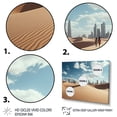 thumbnail image 3 of Designart "Metropolis Mirage Sahara's New York City I" Landscapes Framed Wall Art - Global Beige Desert Entryway Framed Wall Art Print, 3 of 6